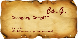Csengery Gergő névjegykártya